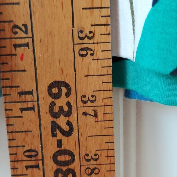 ANN TAYLOR FACTORY Sz 4 Sleeveless Midi Dress Navy Blue and Green‎ Leaf - Picture 7 of 8